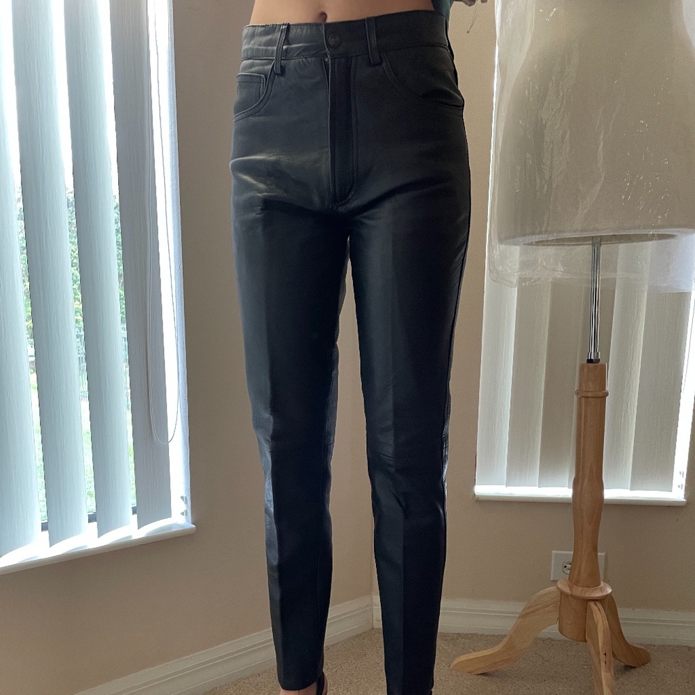 Black Leather Pants for Women (fully lined)